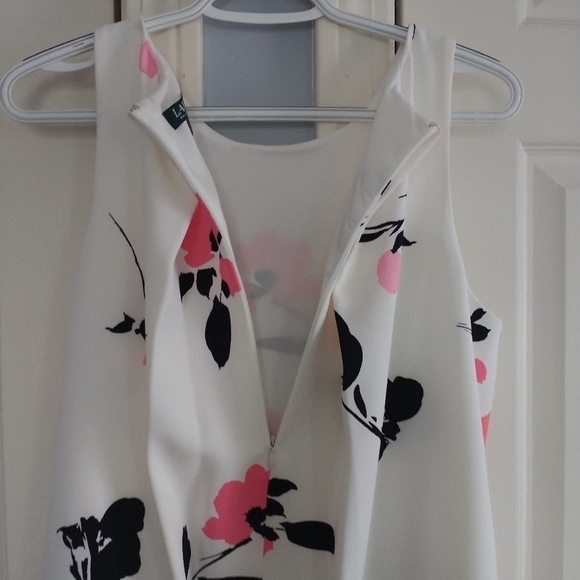 LAUREN Ralph Lauren Shift Dress Scoop Neck Sz 12 - Picture 9 of 12